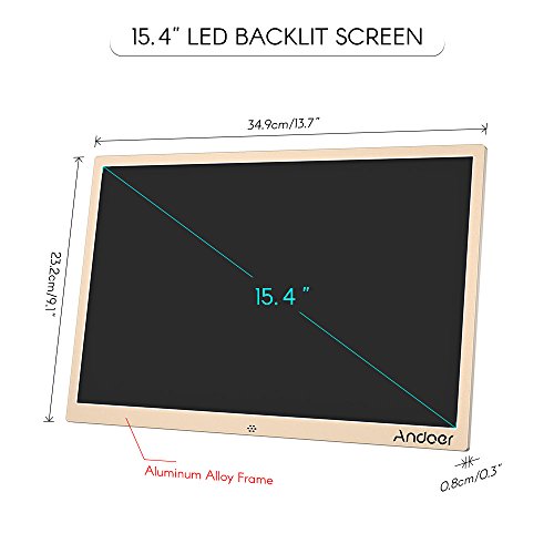 15,4 polegadas LED Digital Photo Frame 1280 * 800 resolução suporte 1080 p vídeo reprodução aleatóri