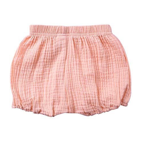 Image of 3 Pack of Little Baby Girls Boys Cotton Linen Blend Cute Bloomer Shorts