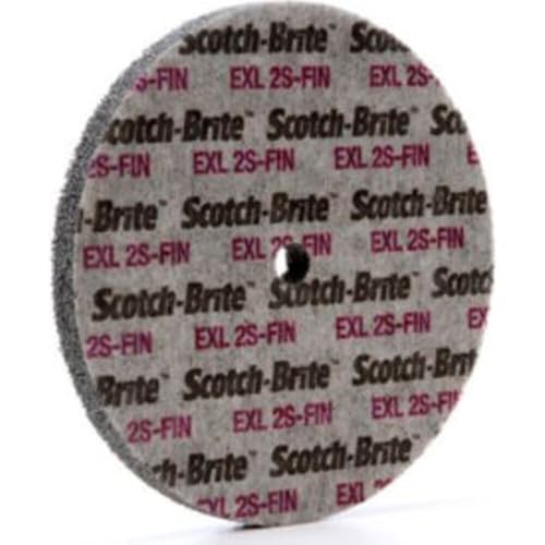 Image of Scotch-Brite EXL Unitized Wheel, Silicon Carbide, 5000 rpm, 6 inch Diameter, 1 /2 inch Arbor, 2S Fine Grit (Pack of 1)