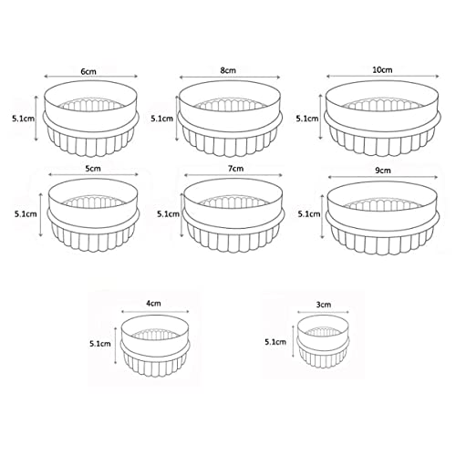 8 Pieces Display Stands for Pyrex Bowls Bowl Stands Bowl Display Stands for Cabinet Organizer Plastic