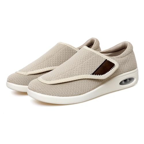 Scarpe Terapeutiche Per Diabetici Da Donna Scarpe Da Corsa Scarpe Alluce Valgo Piedi Gonfi, Scarpe Da Ginnastica Leggere E Traspiranti Antiscivolo Scarpe Ortopediche Per Artrite Edema,Khaki-39 EU