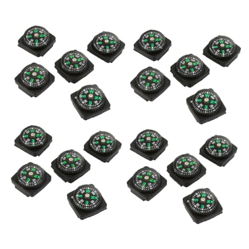 25 piezas brújula de muñeca portátil con estuche de cuero miniatura 1