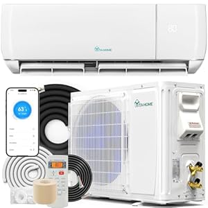 YITAHOME 12000 BTU Mini Split Air Conditioner Heat Pump System, Wifi Enabled 20 SEER2 115V Ductless AC Cool Up to 750 Sq. Ft, Compatible with Alexa, Complete Installation Kit, White