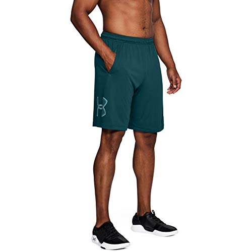 Under Armour Men's Tech Graphic Shorts , Tourmaline Teal (716)/Tropical Tide, Large