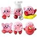 Kawali Star Kirby Chef avec cuillère Apple Cute Keychain Décorer des poupées Mini action Figure Collection Modèle Jouets pour enfants Cadeau Cadeau de remise des diplômes de 3 à 4cm