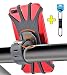 Produktbild Bothink Handyhalterung Fahrrad, Universal Silikon Verstellbarer Handyhalter für Fahrrad Motorrad, Handy Fahrradhalterung Fahrradhalter mit 360° Drehbare für 4-6 Zoll Smartphone