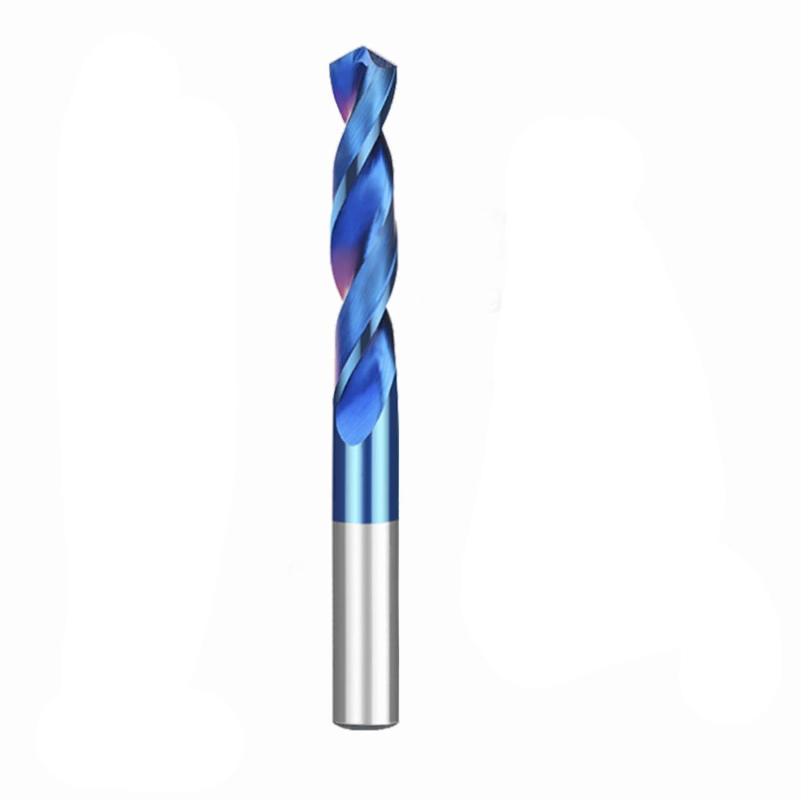 Broca de carburo de tungsteno macizo de 100 mm de longitud total, brocas de tungsteno macizo HRC65, mango recto CNC, orificio de perforación para metal, hierro y acero (HRC65, 100 mm/5,4 mm)