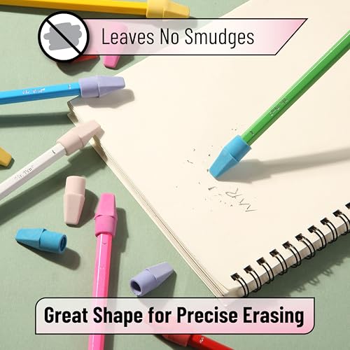 Image of Mr. Pen- Pencil Erasers Toppers, 120 Pack, Colorful, Latex Free, No Smudge | Mr Pen Erasers for Pencils, Pencil Top Erasers, Eraser Caps, Eraser Tops