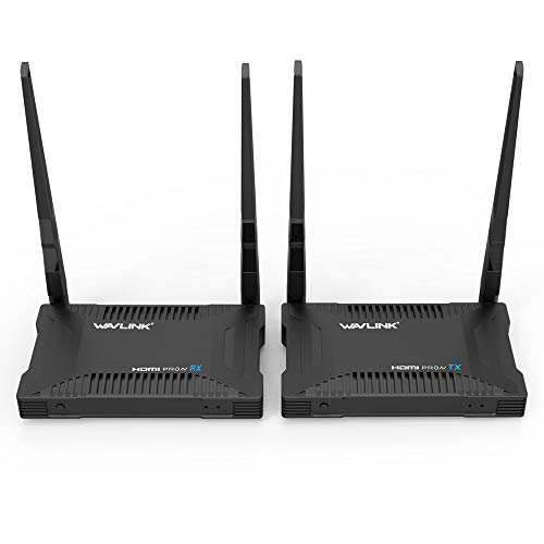 WAVLINK Wireless HDMI Extender Transmitter & Receiver Kit, Receiver Support Dual Display HDMI+VGA