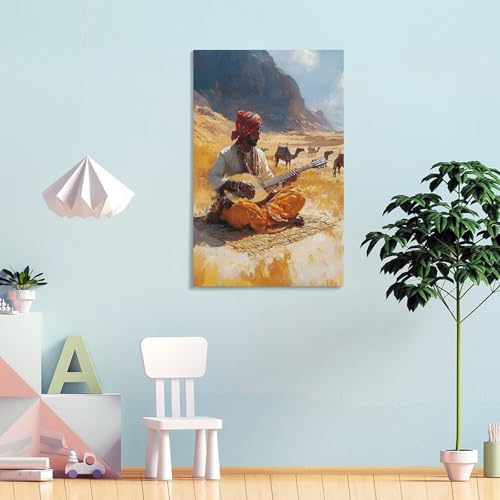 Joueur indien de sarangi poster toile pour rompre la monotonie des murs - 4