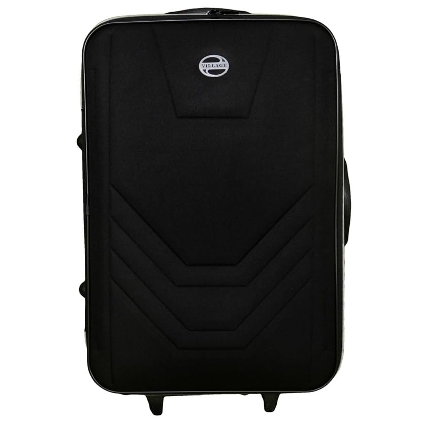 Mala Média 23kg Rodinhas Resistente Village Viagem Rígida (Preto)
