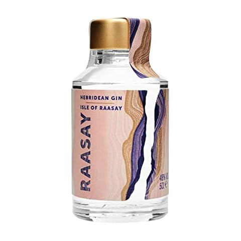 Isle of Raasay Gin Miniature | 46% ABV, 5 CL | Award Winning Premium Scottish Island Gin | Smooth, Dry, Zesty | Distilled, Infused and Bottled on the Hebridean Isle of Raasay With Local Botanicals Cover