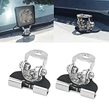 gunhunt 2 PCS Car LED Light Mounting Bracket Replacements, Adjustable Waterproof Metal Automotive Light Clamp Accessories, Universal Vehicle Mid-mesh Lighting Holder for Truck SUV Car (Silver)
