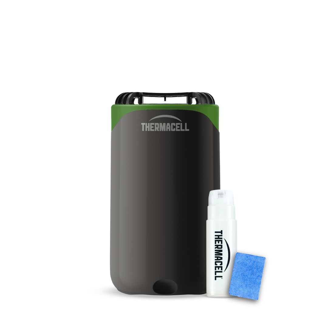 THERMACELL Diffuseur Répulsif Anti Moustiques - 15m² - 12h - Noir | Sans Fil, Nomade - Extérieur, Jardin, Terrasse, Piscine - Effet Rapide, Inodore - Recharges Incluses - THNATHALONOIR