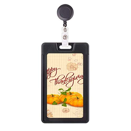Porte-badge rétractable Thanksgiving pince pour carte d'identification