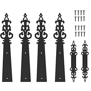 Garagedoordecorativehingehandlehardwarekitsolidmetalscrewmountcarriagehousedooraccents4hinges2handles Urban Country Home Decor Garage door decorative hinge handle hardware kit solid metal screw mount carriage house door accents 4 hinges 2 handles urban country home decor