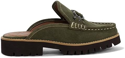 Donald Pliner Women's Elta Suede Mule, Military Green, 9 | Image 5
