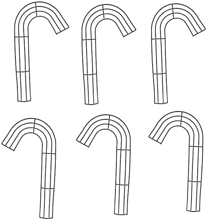 P2P Marco con forma de corona de bastón de caramelo de 20 pulgadas (incluye (1) pennacle de Navidad), decoración de puerta para el hogar (6 unidades)