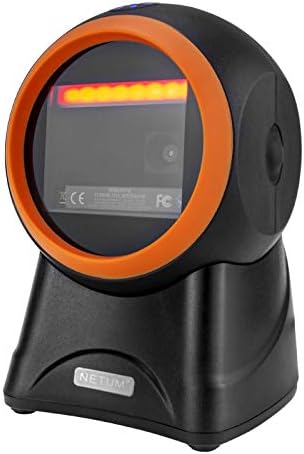 NETUM 1D 2D QR Presentation Scanner Hands-Free USB Barcode Scanner Omnidirectional Wired Bar code Reader for Mobile Payment Computer Screen Scan Support PDF417, Securpharm Code(Data Matrix) NT-2050