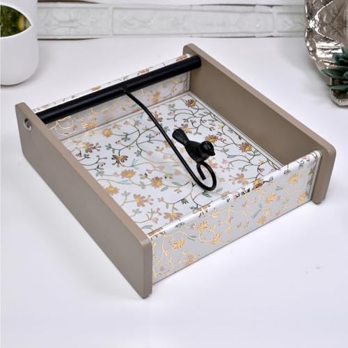 Image of Home Sparkle Napkin Storage 1 Pack |Beige|Table Napkin Holder Tray for Indoor & Outdoor Use | Kitchen, Dining, Restaurant & Home Decor | Durable & Stylish (C6V53)