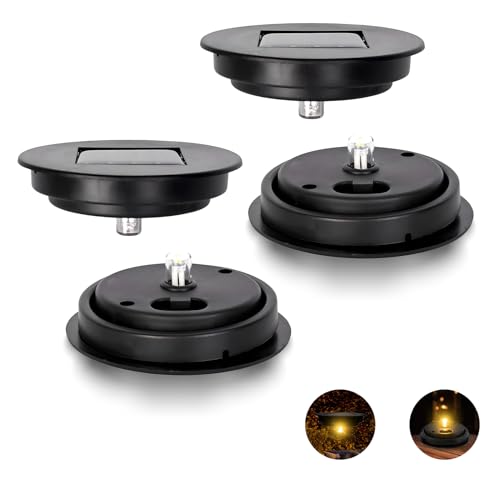Solar Light Replacement Top 4 Pack Used to Replace Broken Solar Lantern Parts It Works with Openings from 2.45 Inches All The Way Up to 3.3 Inches