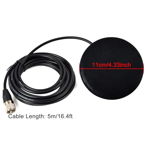 YNIBST SO239 Magnetische Montagebasis für CB/VHF/UHF-Antenne丨 mit PL259 RG58 Koaxialkabel von 5 Metern/16,4 Fuß丨für Auto/LKW, Außen- und Marinegebrauch