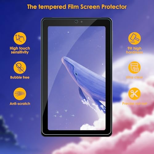 2 Pack Screen Protector Compatible With Onn 7" Tablet Gen4 (2024 Model) / Onn 7" Kids Tablet 2024, Tempered Film Screen Protector [Bubble Free] [Easy Installation] image 5