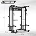 MAJOR FITNESS F22 Power Rack, 1600lbs All-in-One Squat Rack with Cable Crossover, Dual Pulley System, Heavy-Duty Steel Frame, Attachments & Storage for Home Gym Strength Training, Khaki