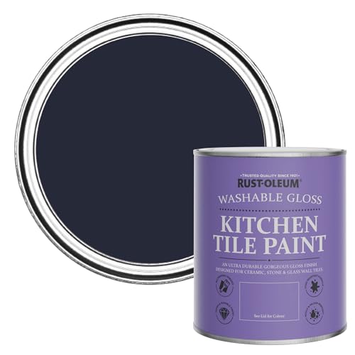 Rust-Oleum Blue water resistant Kitchen Tile Paint in Gloss Finish - Odyssey 750ml