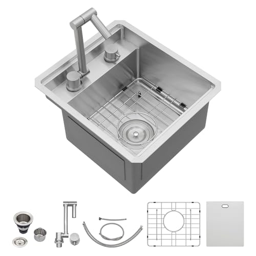 Lofeyo 15x17 in RV Undermount Sink Foldable Faucet, 16