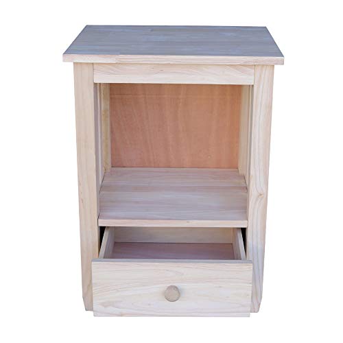 International Concepts Mission Tall End Table, Unfinished #TOP6