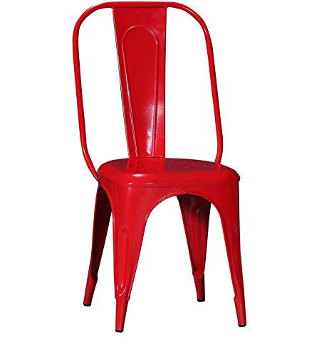 Casa Décor Tempest Metal Kitchen Restaurant/Bar/Cafe/Garden Chair (Red)