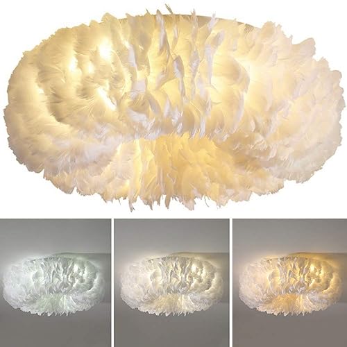 Plafonnier plume salle à manger HAZARA luminaire plafond salon nordique