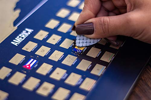 Mapa de Raspar Unlocked 82x60 de Raspadinha - Sem moldura Mapa Mundi de Raspar Mapa de Raspadinha