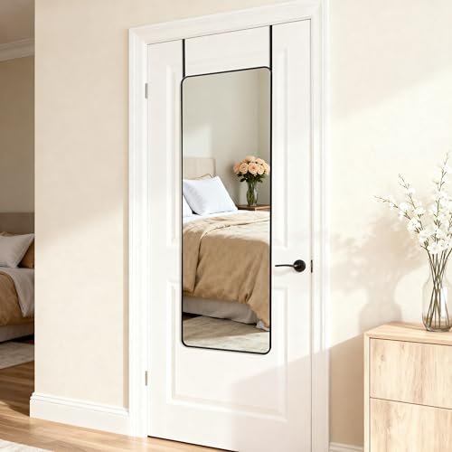 Vortisys 120 x 40 cm Ganzkörperspiegel, Wand- oder Türmontage, Rahmen aus...