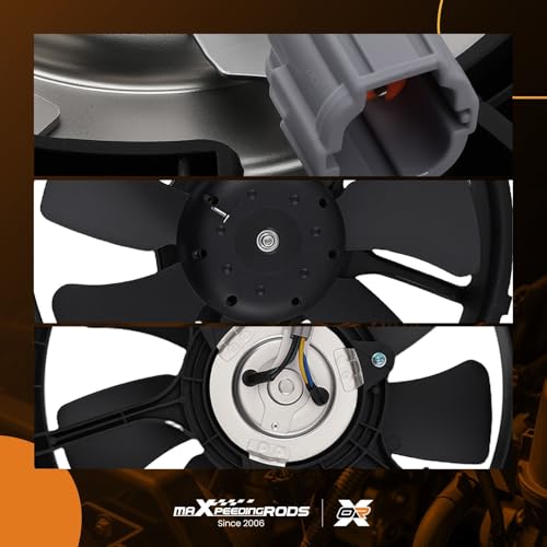 Image of maXpeedingrods A /C Condenser Cooling Fan Assembly for Nissan Frontier 2005-2019 Pathfinder 2007-2012, 92120ZL00A 92120ZP50A 621387