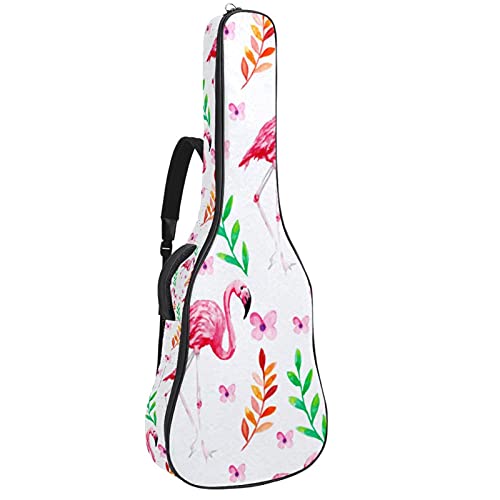 Housse de guitare acoustique 106 cm rose avec sac à dos rembourré