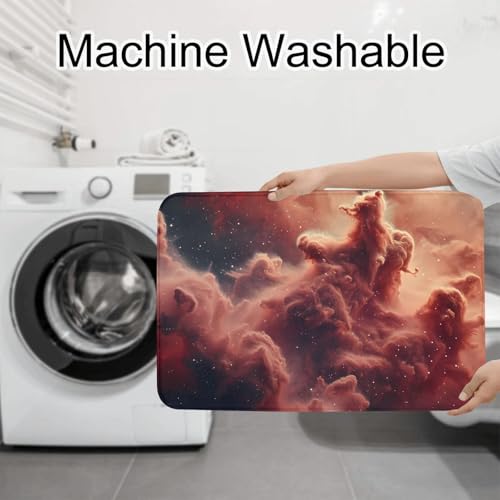 Tapis de salle de bain antidérapants rectangulaire en U et O Quantum Nebula - 8