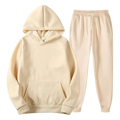 Kids Girls Sweatsuit sets 2 Piece Hooded Sweatshirt Casual Drawstring Sweatpants with Pocket Athletic Outfits2