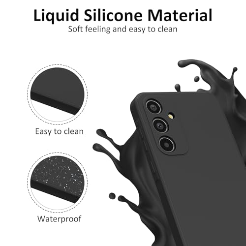 Image of Tobfit Silicone Phone Case for Samsung Galaxy A35, Durable Shockproof Phone Cover for Samsung Galaxy A35 (Black)