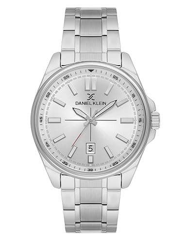 Image of Daniel Klein Men Analog Watch | Silver Case and Dial | Silver Stainless Steel Strap | 44 mm | Water Resistant 5 ATM | DK.6.14202-1