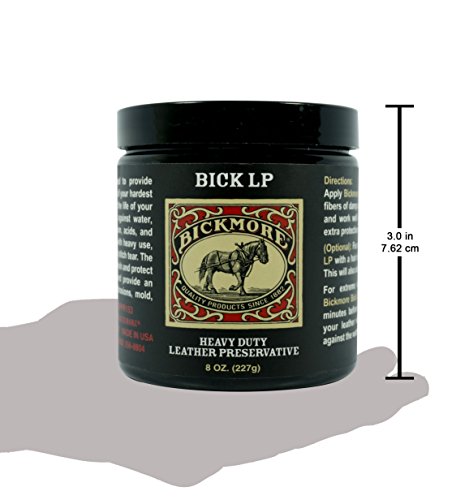 Bickmore Leather Conditioner, Scratch Repair Bick Lp 8Oz - Heavy Duty Lp Leather Preservative | Leather Protector, Softener And Restorer Balm For Dry, Cracked, And Scratched Leather | Made In Usa #TOP5