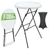 TABLE HAUTE PRATIQUE : Cette table haute de 110 cm de la marque CASARIA constitue l'équipement idéal pour votre prochaine fête. Robuste et facile à nettoyer, elle se plie et se déplie très rapidement. Elle est idéale pour tout événement spontané.