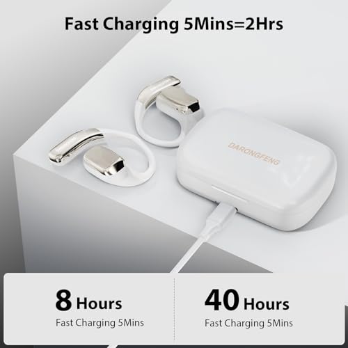 Open Ear Wireless Bluetooth Headphones, Pain-Free Air Conduction Ear Buds with LED Digital Display Charging Case, Sweat Resistant for Running, Safe Driving, and Extended Daily Use - Image 6