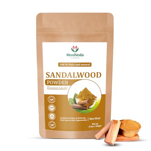 Image of Sandalwood Powder & Multani Mitti Face Pack Combo with Rose Water | Pure & Natural Skin Care Powder for Men & Women | 100 g Each