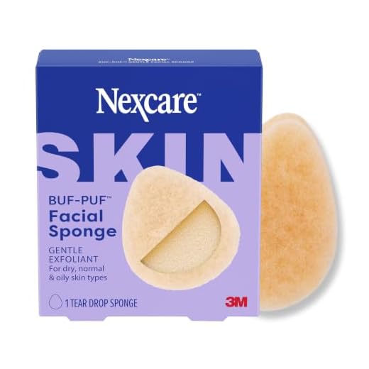Buf-Puf Gentle Facial Sponge, Dermatologist Developed, Removes Deep Down Dirt & Makeup Causes Breakouts and Blackheads, Reusable, Exfoliating, 1 Count
