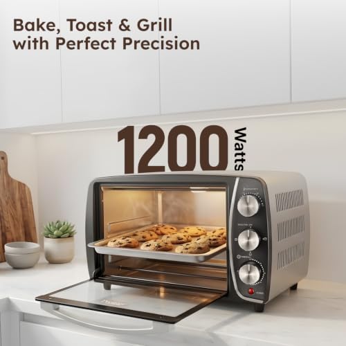 Image of Prestige POTG16A Oven Toaster Griller 16L 200W|Bake, Grill, Toast|High Efficiency Heaters|Temperature Control with Timer|Barbeque Skewers|Crumb Tray|Baking Tray & Steel Wire Rack Included|2Y Warranty