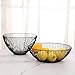 Sooyee Metal Wire Fruit Basket,Large Round Storage Baskets for Bread,Fruit,Snacks,Candy,Households Items.Fashion Fruit Bowl Decorate Living Room, Kitchen, Countertop (Black)