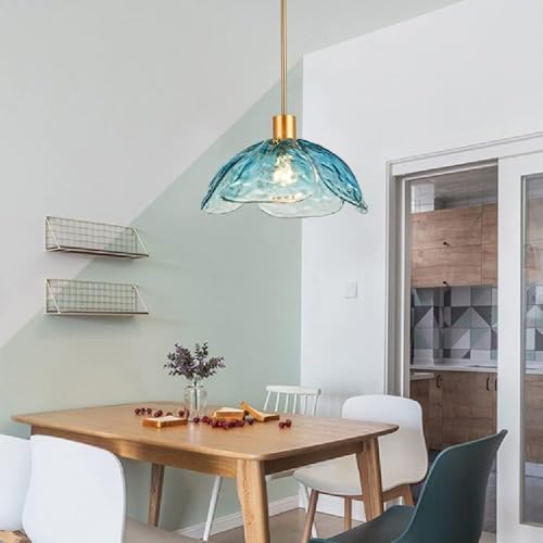 Suspension minimaliste trèfle bleu pour illuminer vos repas en famille - 4