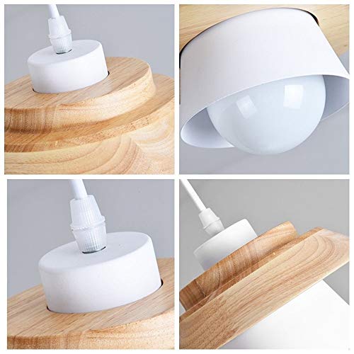 Lámpara de noche de madera cuadrada individual para comedor y dormitorio moderno 3